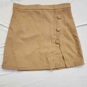 SHEIN MOD Solid Button Front Zip Back Skirt-(Small)NWOT